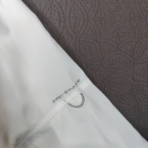 Columbia PFG Long Sleeve Fishing Vented Shirt Mens 2XL Solid White Tamiami - Picture 9 of 15